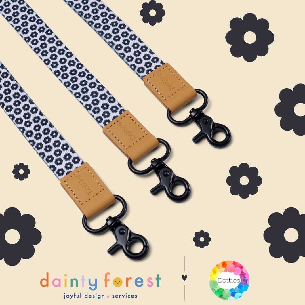 Monochrome Meadow Lanyard